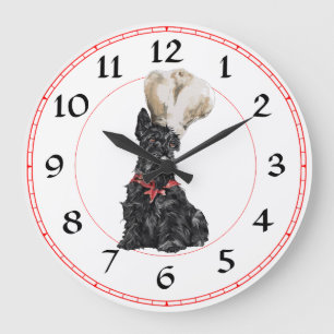 Scottish Terrier Chef Clock Grote Klok