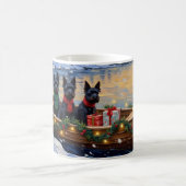 Scottish Terrier Christmas Boat Holiday Koffiemok (Center)