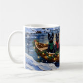 Scottish Terrier Christmas Boat Holiday Koffiemok (Links)