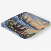 Scottish Terrier Christmas Boat Holiday Papieren Bordje (Gebogen)