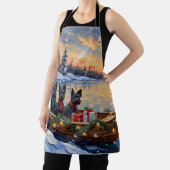 Scottish Terrier Christmas Boat Holiday Schort (Insitu)