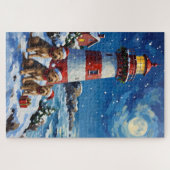 Scottish Terrier Christmas Lighthouse Holiday Legpuzzel (Horizontaal)
