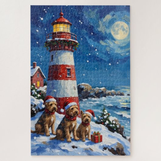 Scottish Terrier Christmas Lighthouse Holiday Legpuzzel (Verticaal)