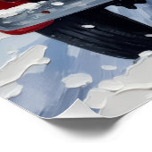 Scottish Terrier Christmas Red Truck Holiday Perfect Poster (Hoek)