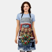 Scottish Terrier Christmas Red Truck Holiday Schort (Gedragen)