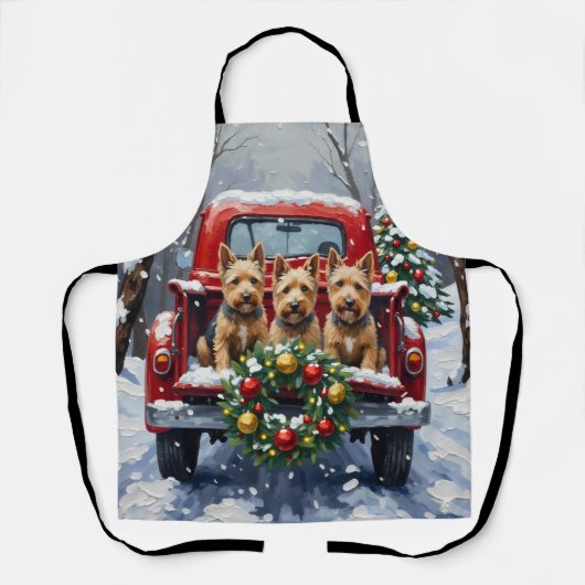 Scottish Terrier Christmas Red Truck Holiday Schort (Voorkant)
