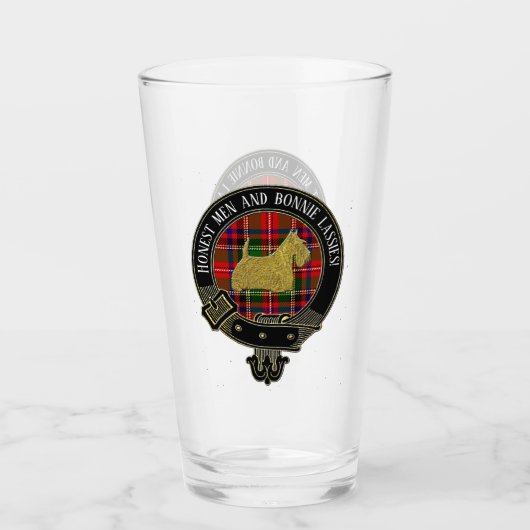 Scottish Terrier Clan Crest and Toast Glas (Voorkant)