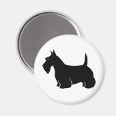Scottish Terrier Classic Silhouette Magneet (Voorkant / Achterkant)