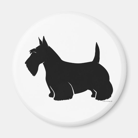 Scottish Terrier Classic Silhouette Magneet (Voorkant)