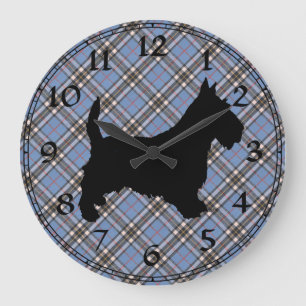 Scottish Terrier Clock Grote Klok