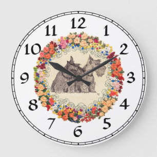 Scottish Terrier Clock Grote Klok