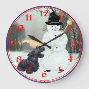 Scottish Terrier Clock Grote Klok
