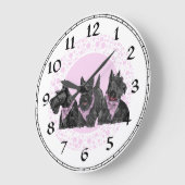 Scottish Terrier Clock Grote Klok (Hoek)