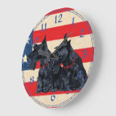 Scottish Terrier Clock Grote Klok (Hoek)