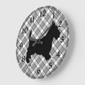 Scottish Terrier Clock Grote Klok (Hoek)