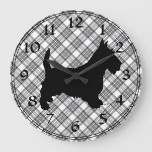 Scottish Terrier Clock Grote Klok