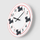 Scottish Terrier Clock Grote Klok (Hoek)