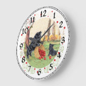 Scottish Terrier Clock Grote Klok (Hoek)