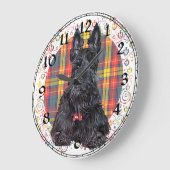Scottish Terrier Clock Grote Klok (Hoek)