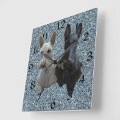 Scottish Terrier Clock Vierkante Klok (Hoek)