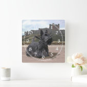 Scottish Terrier Clock Vierkante Klok (Huis)