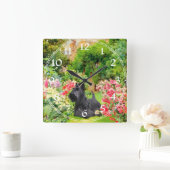 Scottish Terrier Clock Vierkante Klok (Huis)