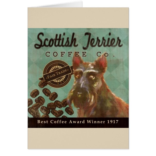  Scottish Terrier Coffee Ad, (Voorkant)