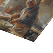 Scottish Terrier Cooking in Kitchen Snijplank (Hoek)