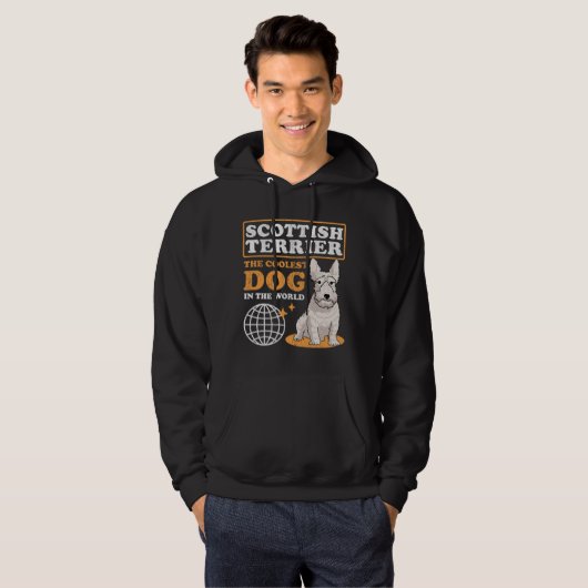 Scottish Terrier Coolest Dog Scottie Hoodie (Voorkant volledig)