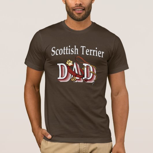 Scottish Terrier Dad Apparel T-shirt (Voorkant)