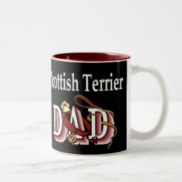 Scottish Terrier Dad Gifts Tweekleurige Koffiemok