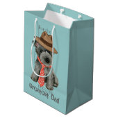 Scottish Terrier Dad Medium Gift Bag Medium Cadeauzakje (Achterkant Gekanteld)