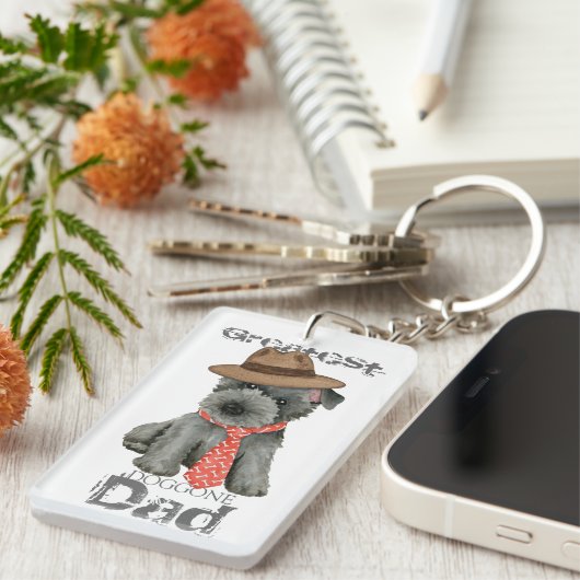 Scottish Terrier Dad Sleutelhanger (Voorkant Rechts)