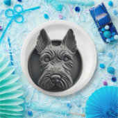 Scottish Terrier Dog 3D geïnspireerd Papieren Bordje (Feest)