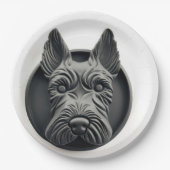 Scottish Terrier Dog 3D geïnspireerd Papieren Bordje (Voorkant)