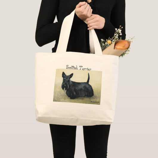 "Scottish Terrier" Dog Art Canvas tas (Voorkant (product))