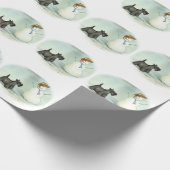 Scottish Terrier Dog Art kerstinpakpapier Cadeaupapier (Hoek)