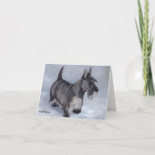 Scottish Terrier Dog Art Note Kaart (Voorkant)