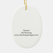 Scottish Terrier Dog Art Ornament Oval (Achterkant)