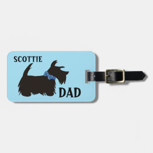 Scottish Terrier Dog Bagagelabel, Scottie Dad Bagagelabel