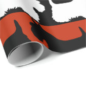 Scottish Terrier dog Black/red/white, strepen Than Cadeaupapier (Rol Hoek)