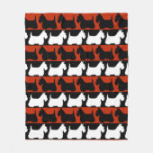Scottish Terrier dog Black/red/white, strepen Than Fleece Deken (Voorkant)