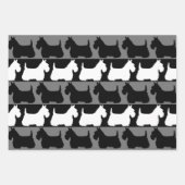 Scottish Terrier dog Black/red/white, strepen Than Inpakpapier Vel (Voorkant 3)