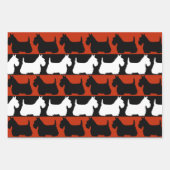 Scottish Terrier dog Black/red/white, strepen Than Inpakpapier Vel (Voorkant 3)