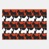 Scottish Terrier dog Black/red/white, strepen Than Inpakpapier Vel (Voorkant)