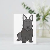 Scottish Terrier Dog Cartoon Briefkaart (Staand voorkant)