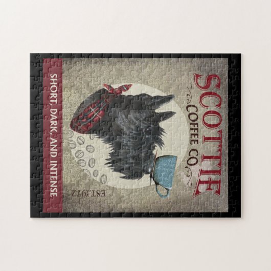 Scottish Terrier Dog Coffee Company Legpuzzel (Horizontaal)