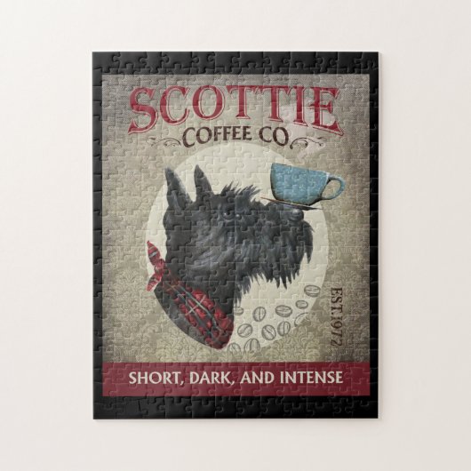 Scottish Terrier Dog Coffee Company Legpuzzel (Verticaal)
