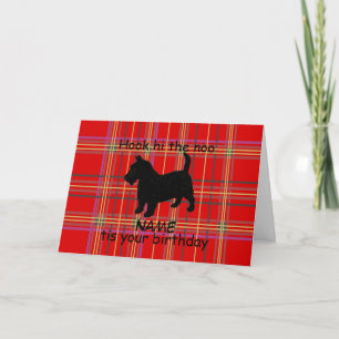 Scottish Terrier Dog Customize Card, Schotse diale Kaart