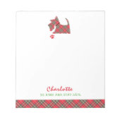 Scottish Terrier Dog Cute Personalized Notitieblok (Voorkant)